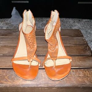 brown heel sandals